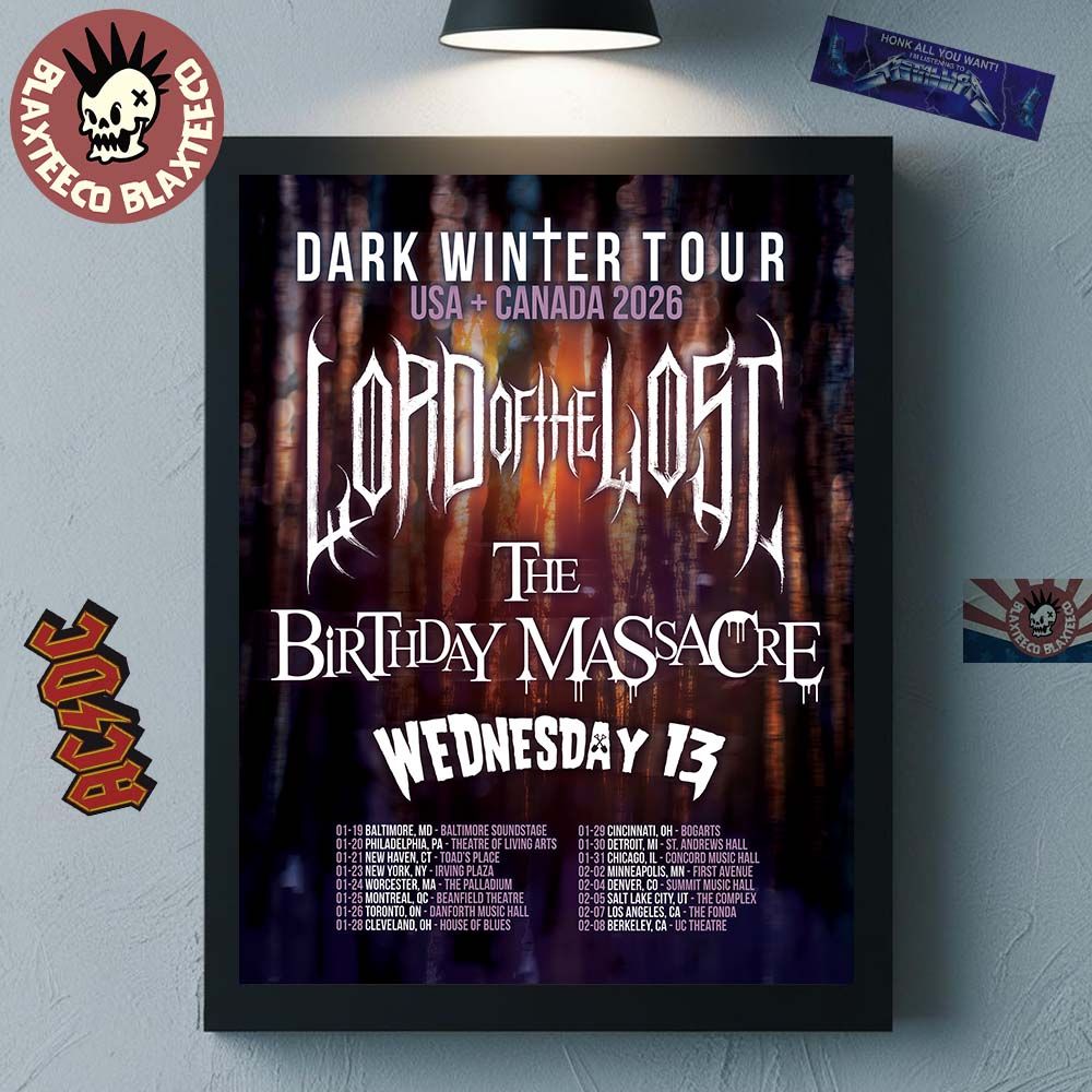Lord Of The Lost Dark Winter Tour Usa And Canada 2026 - Adult & Kids T-Shirts, Sweatshirts & Hoodies apparel design preview 1