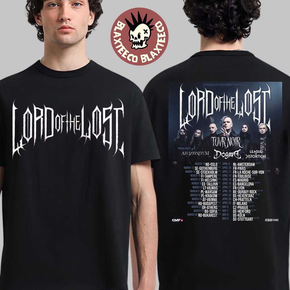 Lord Of The Lost Tovr Noir Tour 2026 Europe Schedule - Adult & Kids T-Shirts, Sweatshirts & Hoodies apparel design preview 1