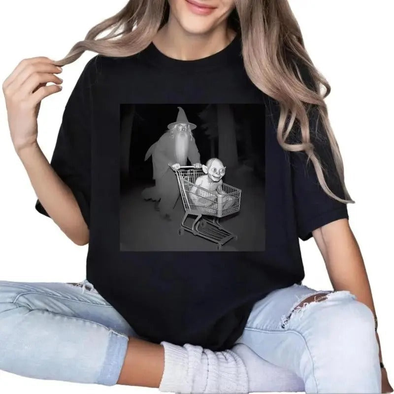 Lord Rings Gandalf Gollum Middle Earth Meme Funny LOR - Adult & Kids T-Shirts, Sweatshirts & Hoodies apparel design preview 1