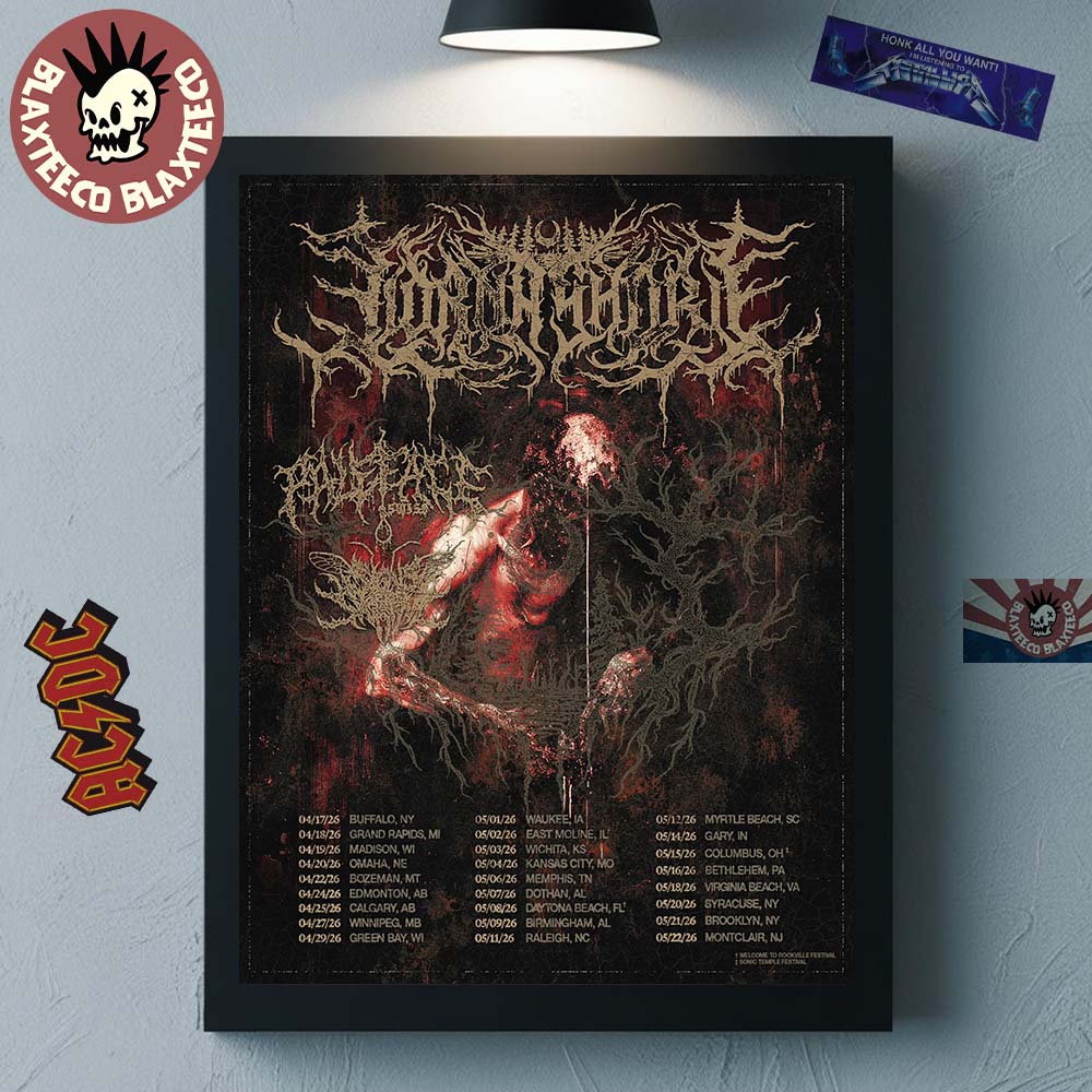 Lorna Shore North America 2026 Tour Schedule Dates - Adult & Kids T-Shirts, Sweatshirts & Hoodies apparel design preview 1