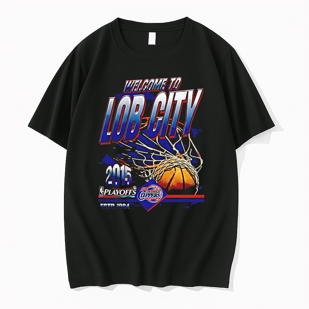 Los Angeles Clippers Welcome To Lob City Playoffs - Adult & Kids T-Shirts, Sweatshirts & Hoodies apparel design preview 1