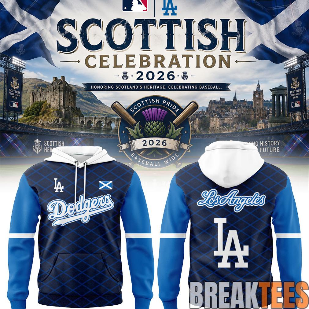 Los Angeles Dodgers Scottish Celebration 2026 - Adult & Kids T-Shirts, Sweatshirts & Hoodies apparel design preview 1