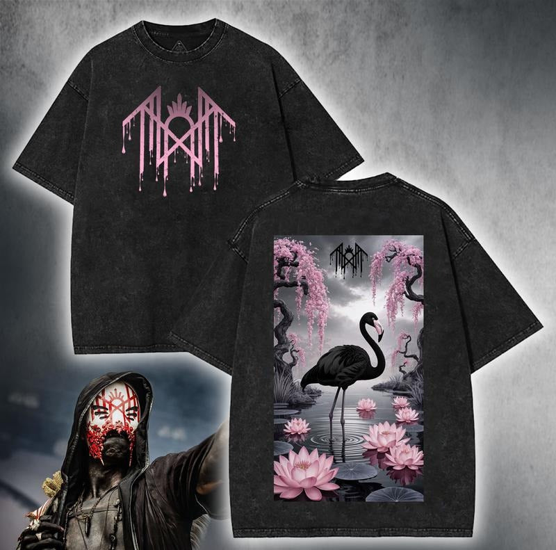 Lotus Flamigo Sleep Token Rock Band Washed - Adult & Kids T-Shirts, Sweatshirts & Hoodies apparel design preview 1