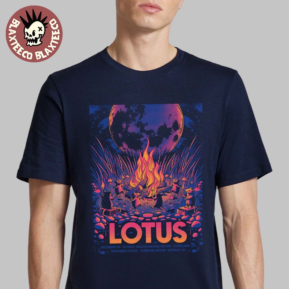 Lotus New Years Shows 2025 Poster In Cleveland Ohio - Adult & Kids T-Shirts, Sweatshirts & Hoodies apparel design preview 1