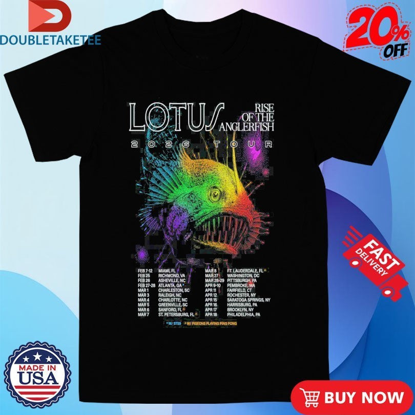 Lotus Rise Of The Anglerfish Tour 2026 Dates - Adult & Kids T-Shirts, Sweatshirts & Hoodies apparel design preview 1