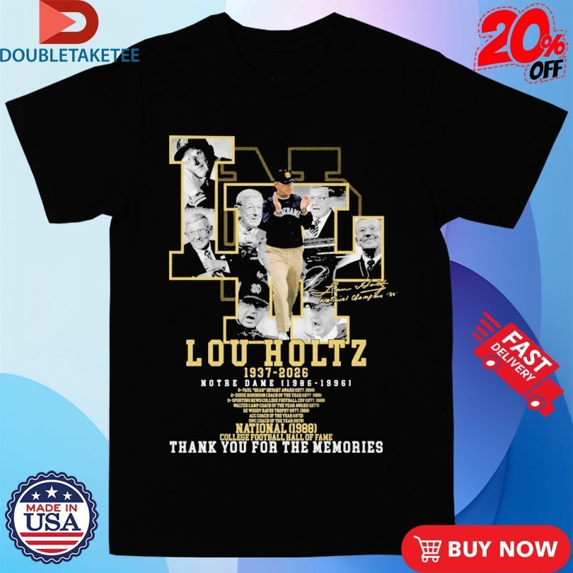 Lou Holtz 1937 2026 Notre Dame 1986 1996 National - Adult & Kids T-Shirts, Sweatshirts & Hoodies apparel design preview 1