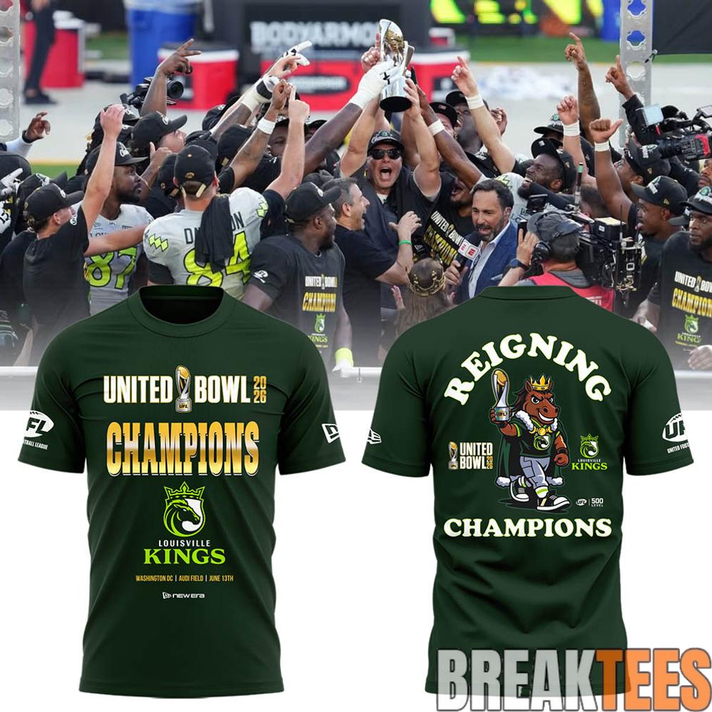 Louisville Kings 2026 United Bowl CHAMPIONS Special - Adult & Kids T-Shirts, Sweatshirts & Hoodies apparel design preview 1