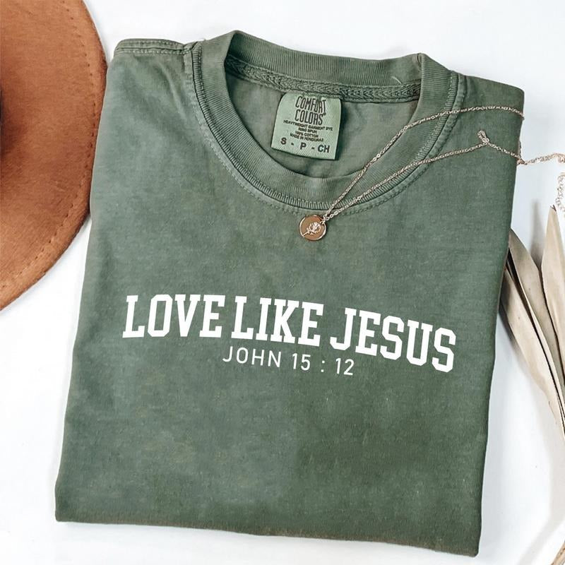 Love Like Jesus Comfort Colors John 15:12 Bible Verse - Adult & Kids T-Shirts, Sweatshirts & Hoodies apparel design preview 1