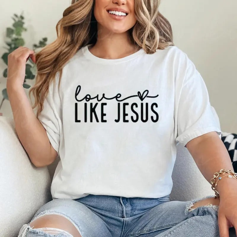 Love Like Jesus Pure Cotton Casual Crew Neck Short - Adult & Kids T-Shirts, Sweatshirts & Hoodies apparel design preview 1