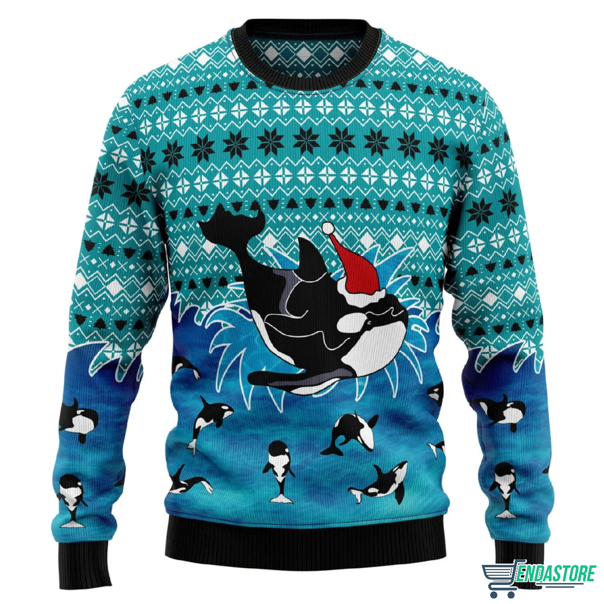 Love Oracle Whale 3D Ugly Christmas Sweater - Holiday Gift product image