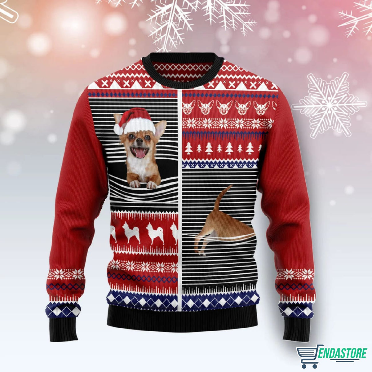 Lovely Chihuahua 3D Ugly Christmas Sweater - Holiday Gift product image