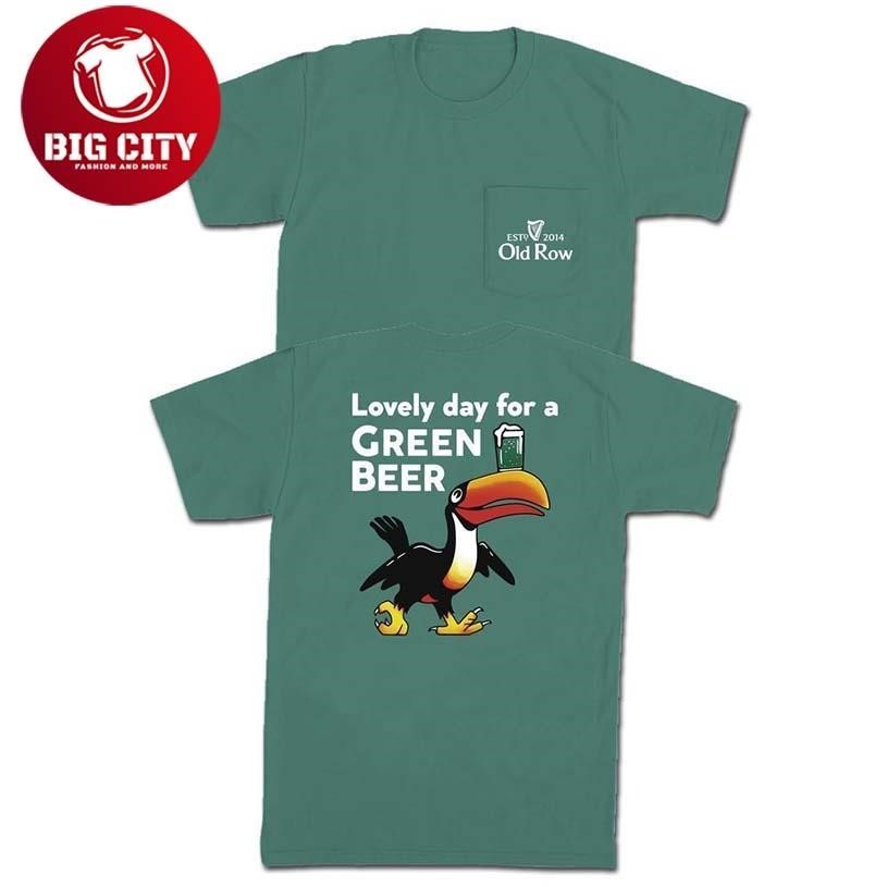 Lovely Day For A Green Beer Old Row Two Sided - Adult & Kids T-Shirts, Sweatshirts & Hoodies apparel design preview 1
