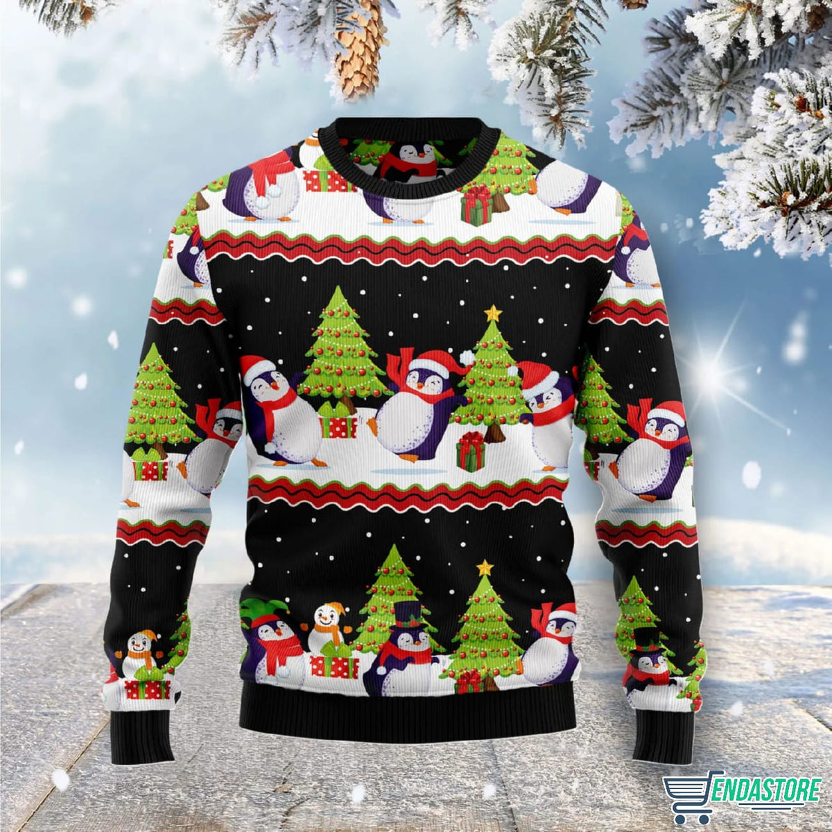 Lovely Penguin 3D Ugly Christmas Sweater - Holiday Gift product image
