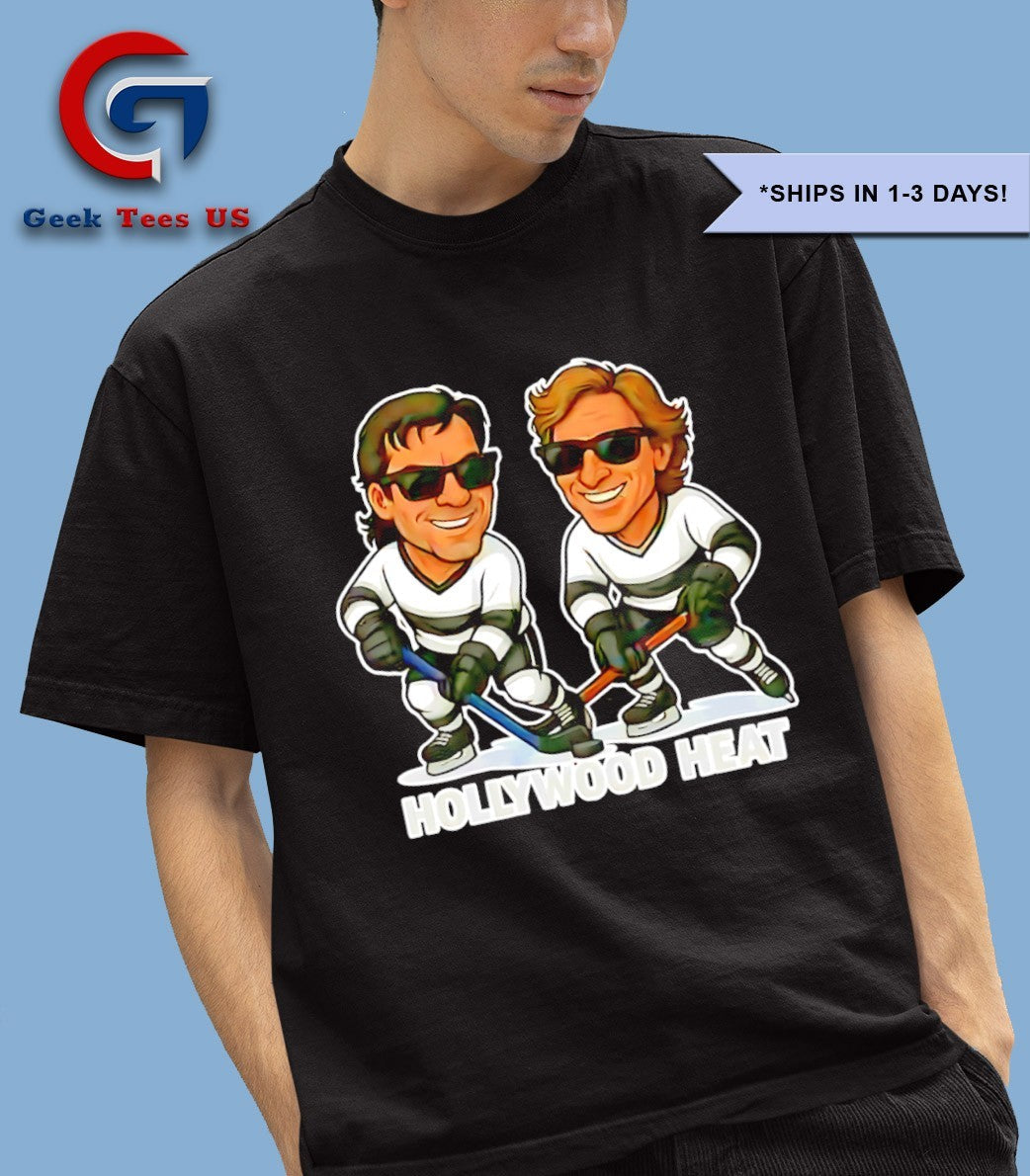 Luc Robitaille and Wayne Gretzky Hollywood Heat - Adult & Kids T-Shirts, Sweatshirts & Hoodies apparel design preview 1