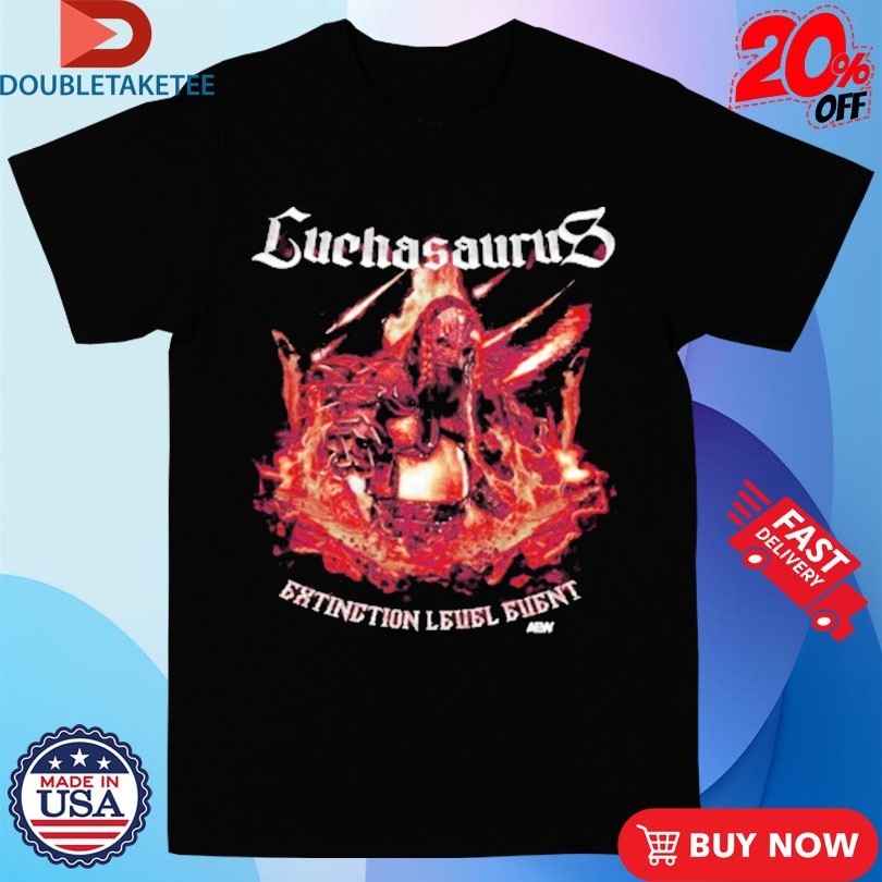 Luchasarus Extinction Level Event AEW - Adult & Kids T-Shirts, Sweatshirts & Hoodies apparel design preview 1