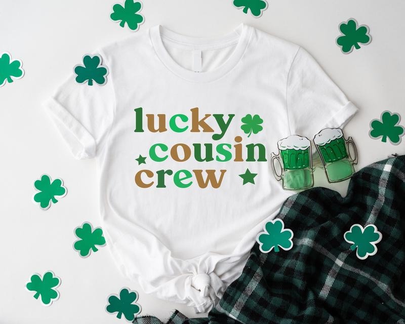 Lucky Cousin Crew St Patrick Team Matching Family - Adult & Kids T-Shirts, Sweatshirts & Hoodies apparel design preview 1