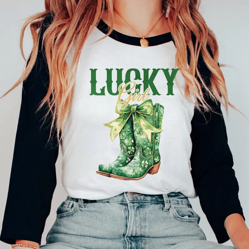 Lucky Girl St. Patrick'S Day ONLY ONE LARGE Heavy - Adult & Kids T-Shirts, Sweatshirts & Hoodies apparel design preview 1