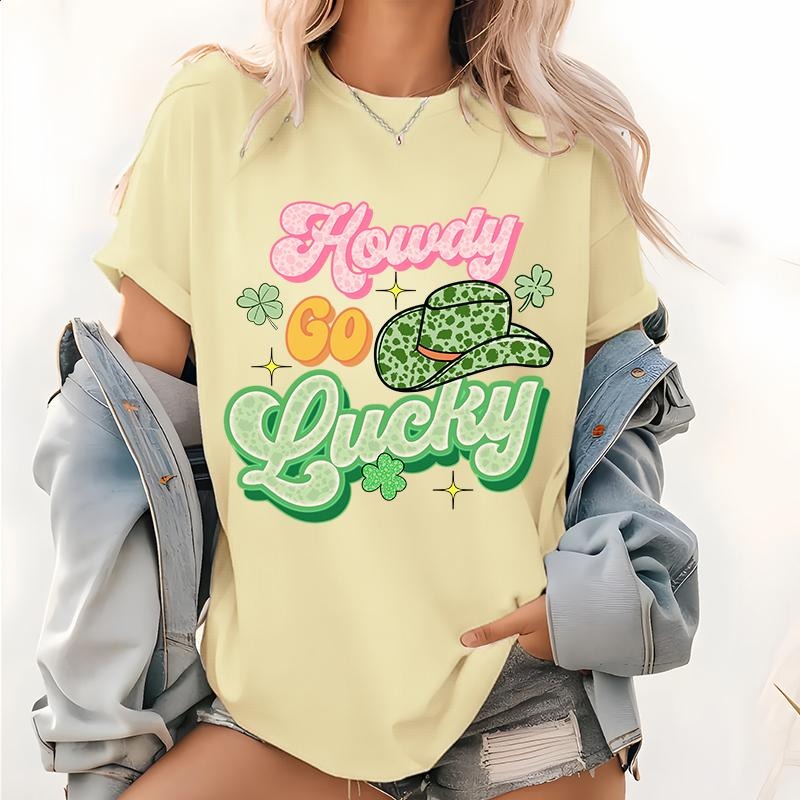 Lucky Pattern Tops Glitter Shamrock Irish Leopard - Adult & Kids T-Shirts, Sweatshirts & Hoodies apparel design preview 1