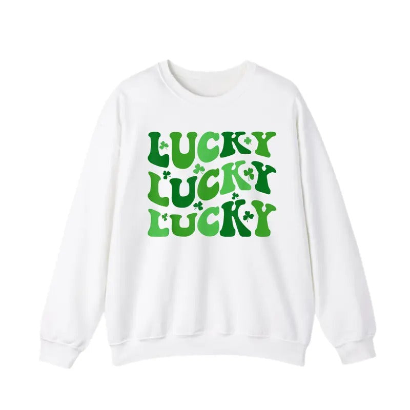 Lucky St Patrick'S Day Clover Shamrock Irish - Adult & Kids T-Shirts, Sweatshirts & Hoodies apparel design preview 1