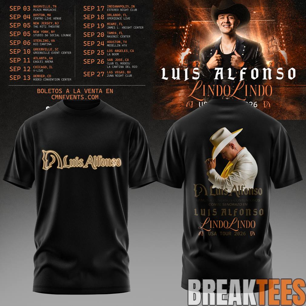 Luis Alfonso Lindo USA Tour 2026 - Adult & Kids T-Shirts, Sweatshirts & Hoodies apparel design preview 1