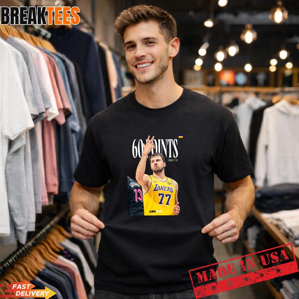 Luka Doncic 60 Points MVP Numbers Don't Lie - Adult & Kids T-Shirts, Sweatshirts & Hoodies apparel design preview 1