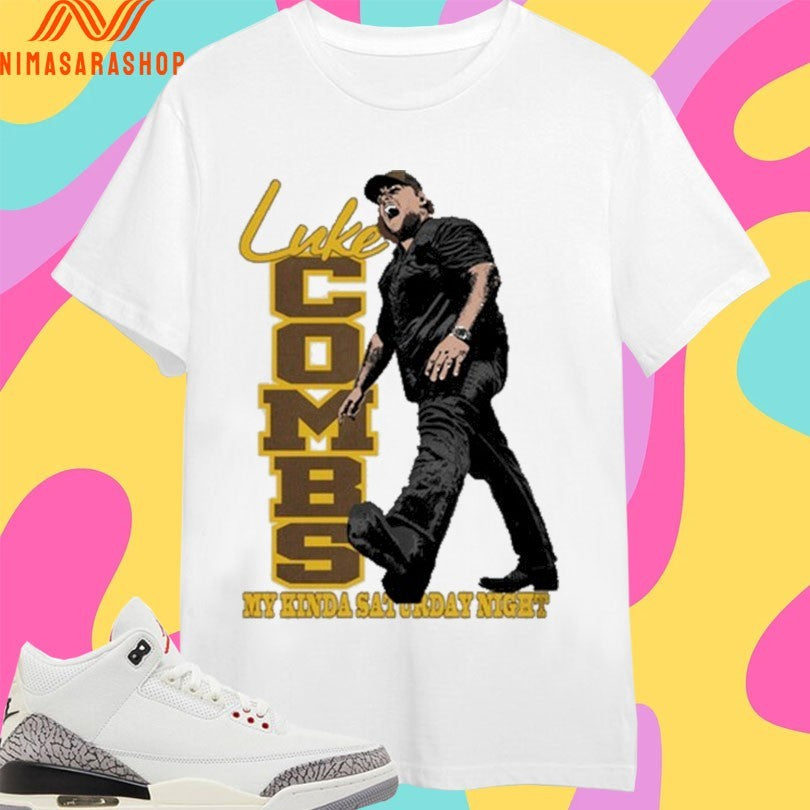 Luke Combs My Kinda Saturday Night Sideline - Adult & Kids T-Shirts, Sweatshirts & Hoodies apparel design preview 1