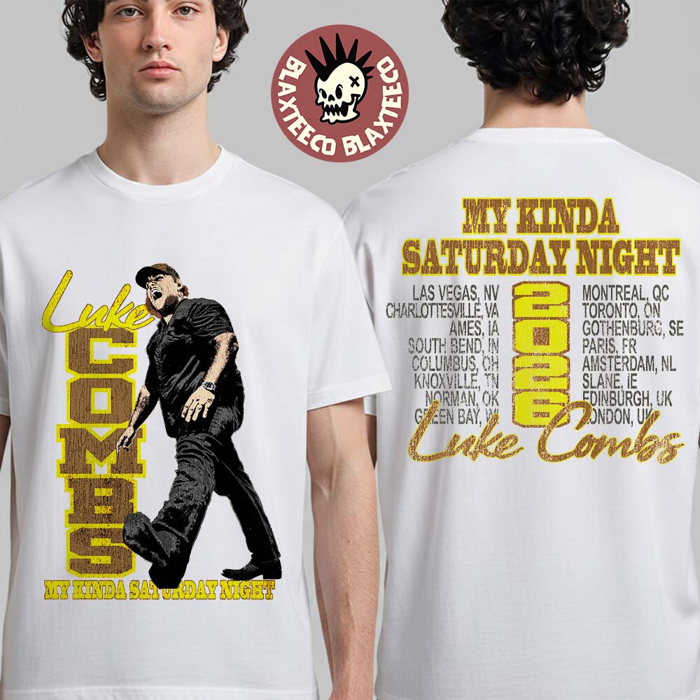 Luke Combs My Kinda Saturday Night Tour 2026 Merch - Adult & Kids T-Shirts, Sweatshirts & Hoodies apparel design preview 1