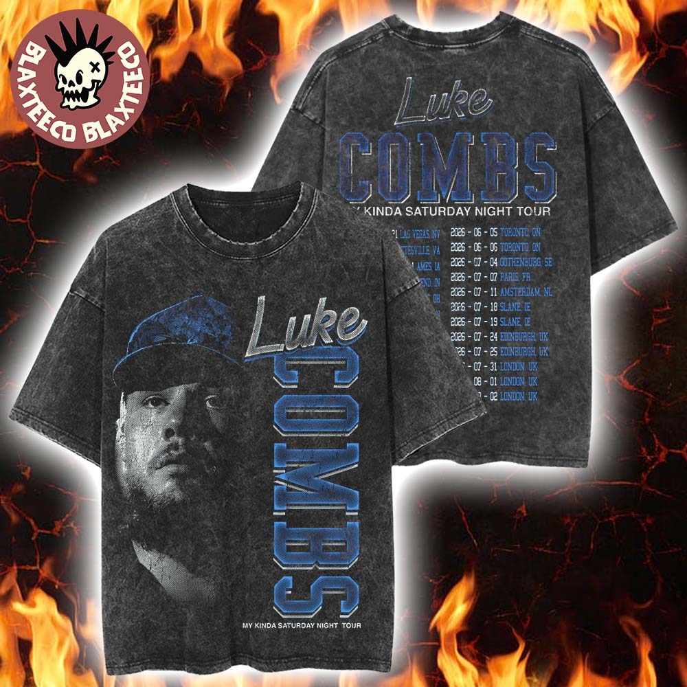 Luke Combs My Kinda Saturday Night Tour 2026 Merch - Adult & Kids T-Shirts, Sweatshirts & Hoodies apparel design preview 1