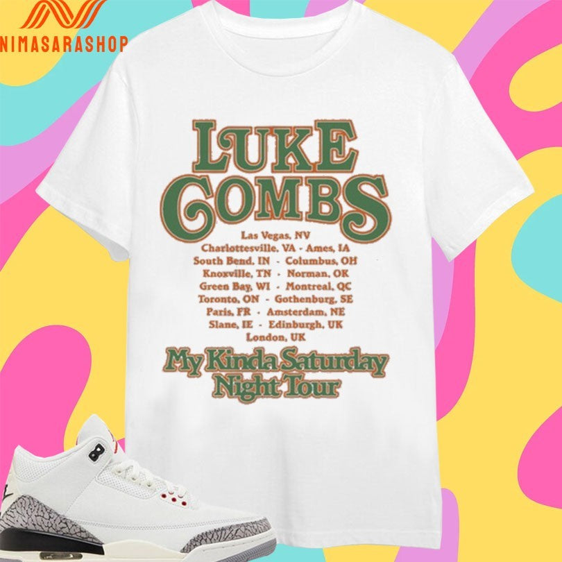Luke Combs My Kinda Saturday Night Tour 2026 - Adult & Kids T-Shirts, Sweatshirts & Hoodies apparel design preview 1
