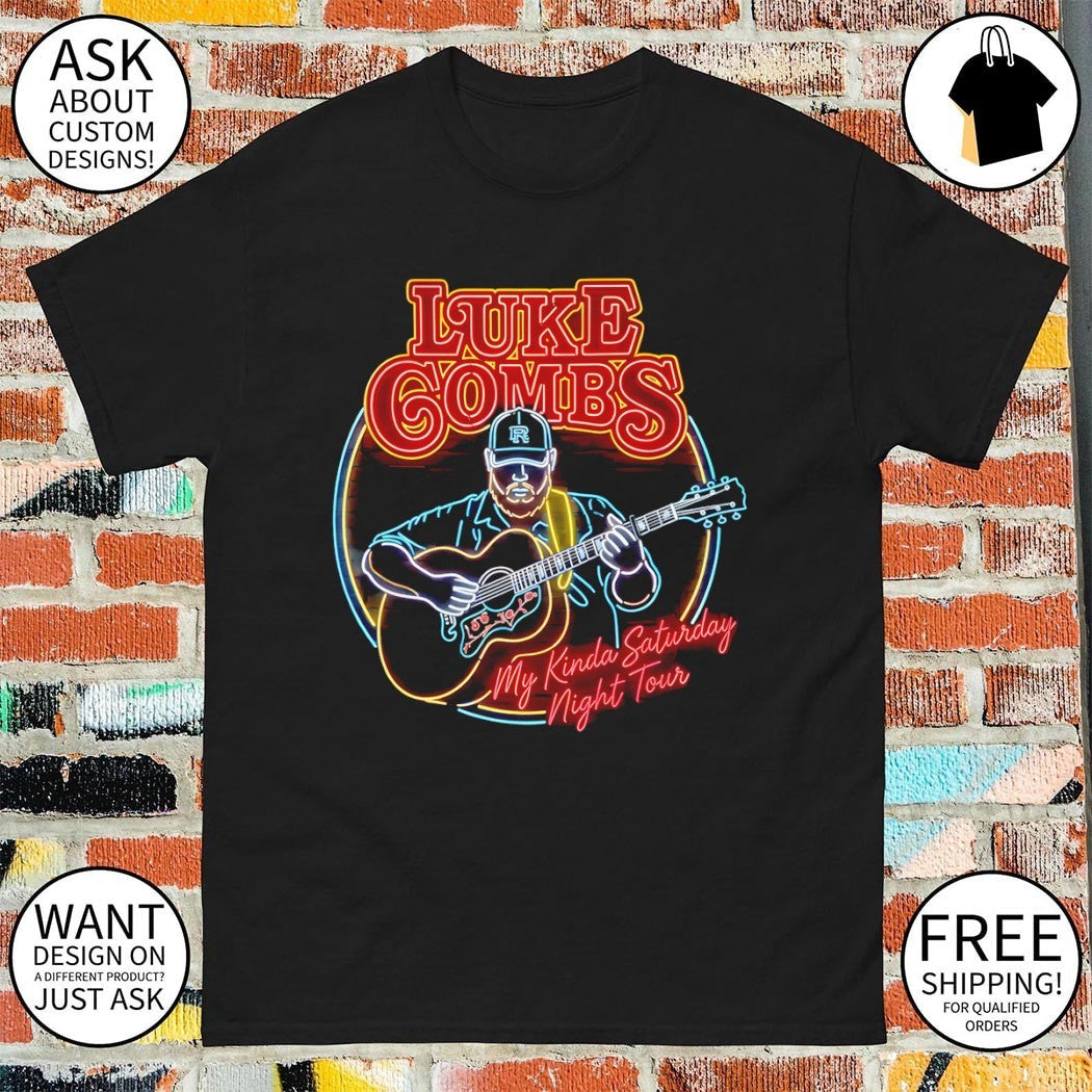 Luke Combs My Kinda Saturday Night Tour 2026 vintage - Adult & Kids T-Shirts, Sweatshirts & Hoodies apparel design preview 1