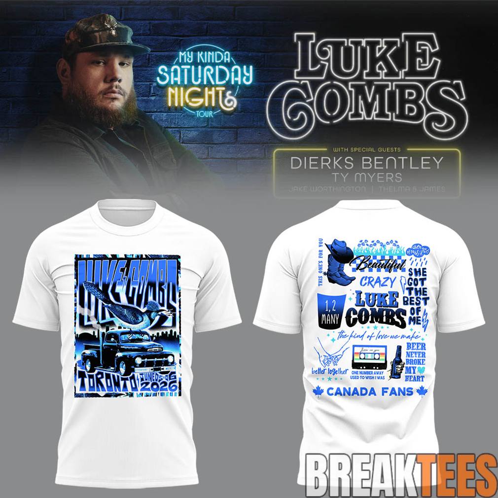 Luke Combs "My Kinda Saturday Night Tour" 2026 x - Adult & Kids T-Shirts, Sweatshirts & Hoodies apparel design preview 1