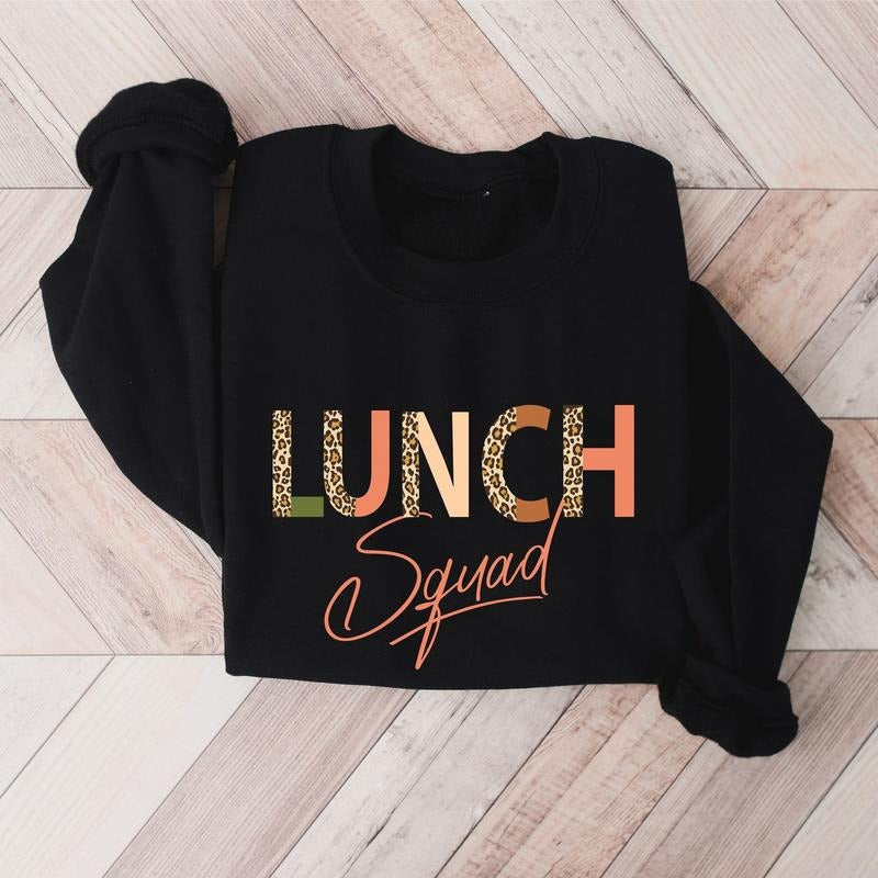 Lunch Squad Matching Lady Cafeteria Worker Leopard - Adult & Kids T-Shirts, Sweatshirts & Hoodies apparel design preview 1