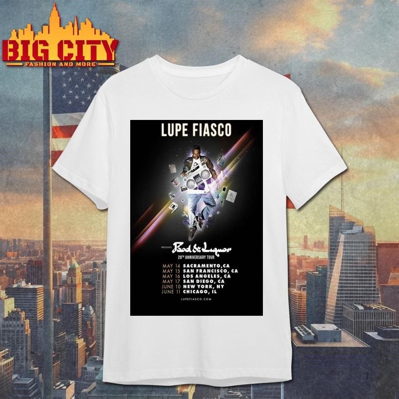 Lupe Fiasco Food And Liquor 20th Anniversary Tour - Adult & Kids T-Shirts, Sweatshirts & Hoodies apparel design preview 1
