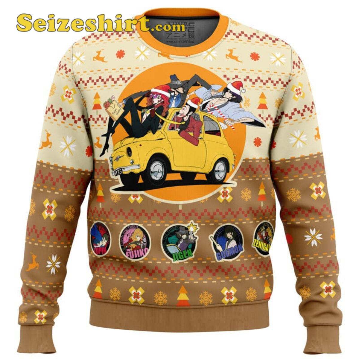 Lupin the 3rd Happy Trip Boys Christmas Sweater - Holiday Gift product image 2
