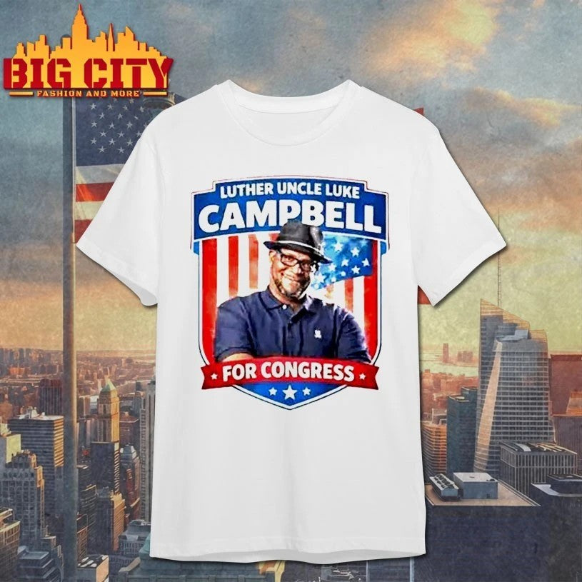 Luther Uncle Luke Campbell For Congress - Adult & Kids T-Shirts, Sweatshirts & Hoodies apparel design preview 1