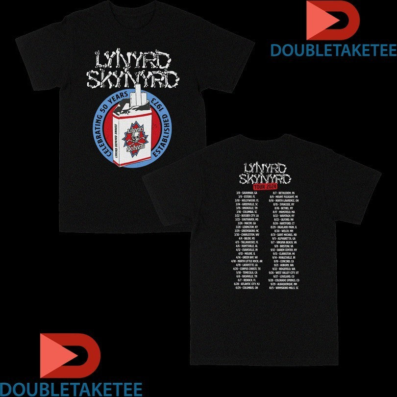 Lynyrd Skynyrd Celebrating 50 Years Est 1973 Smokes - Adult & Kids T-Shirts, Sweatshirts & Hoodies apparel design preview 1