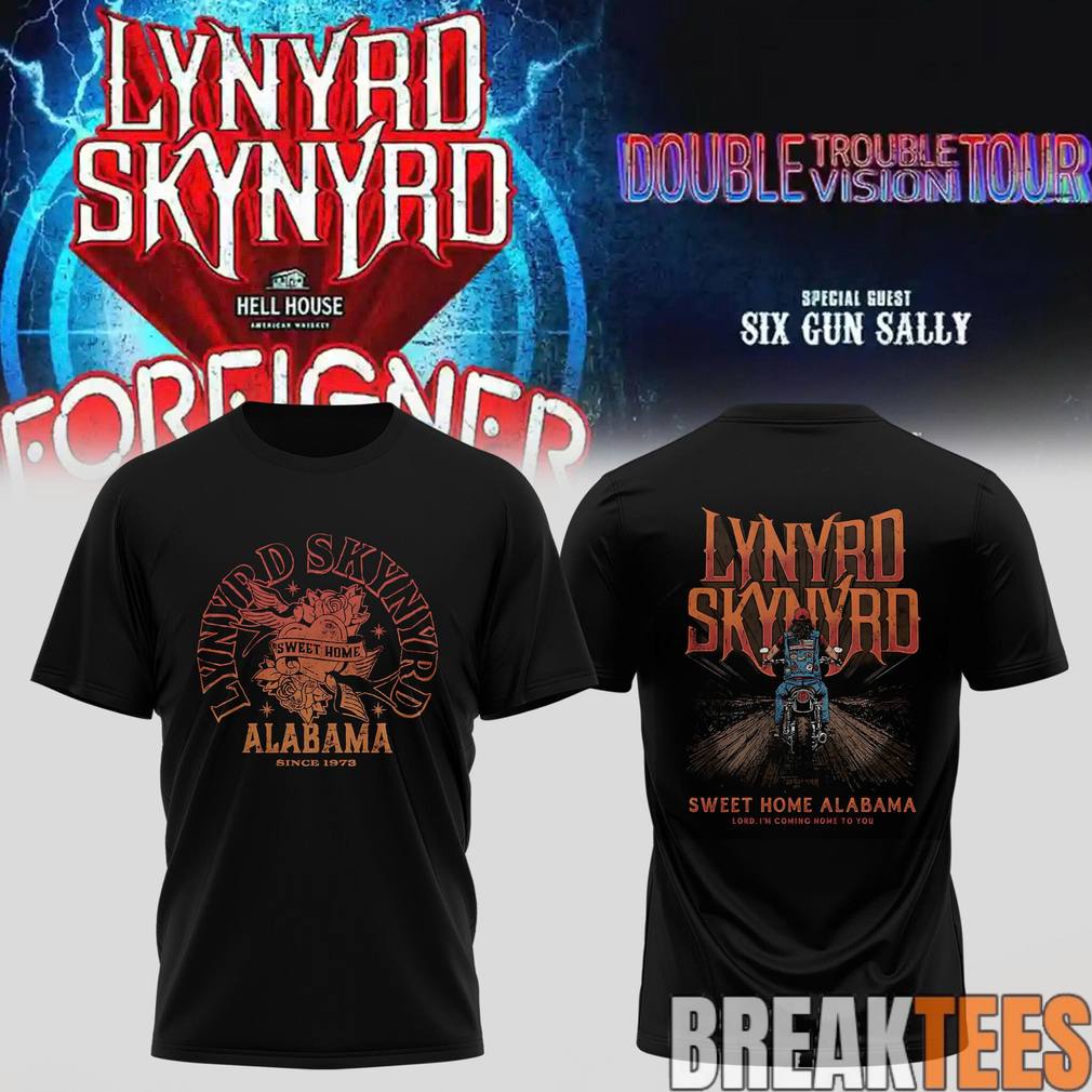 Lynyrd Skynyrd Double Trouble Vision Tour 2026 - Adult & Kids T-Shirts, Sweatshirts & Hoodies apparel design preview 1