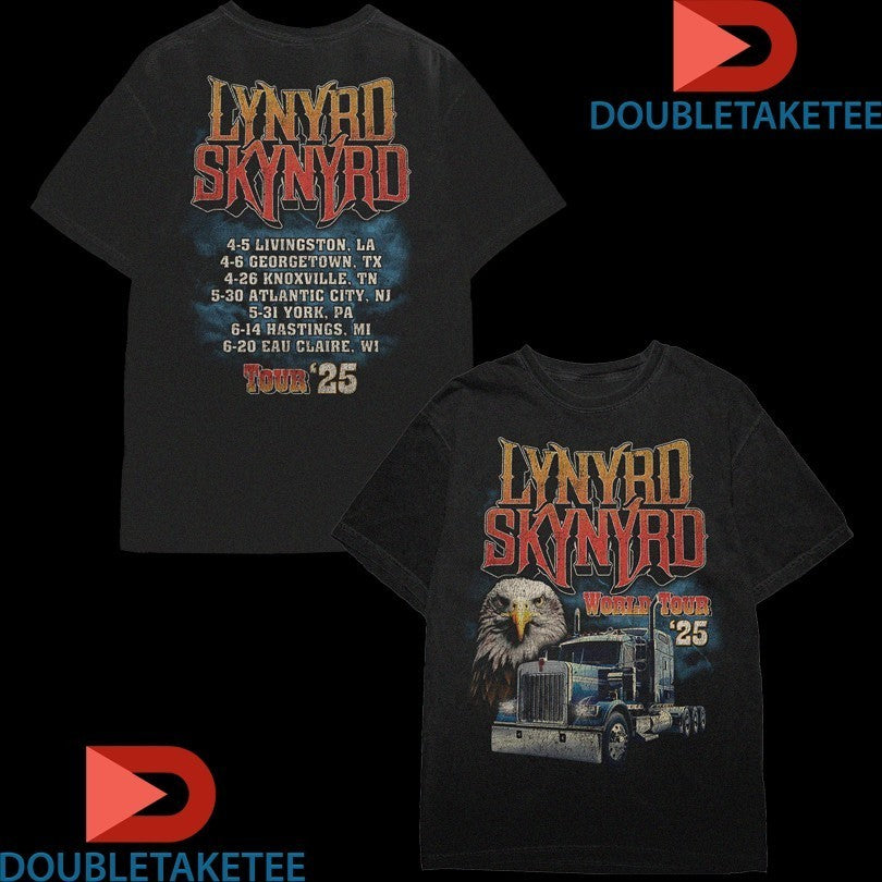 Lynyrd Skynyrd Truck Stop World Tour '25 Dates - Adult & Kids T-Shirts, Sweatshirts & Hoodies apparel design preview 1