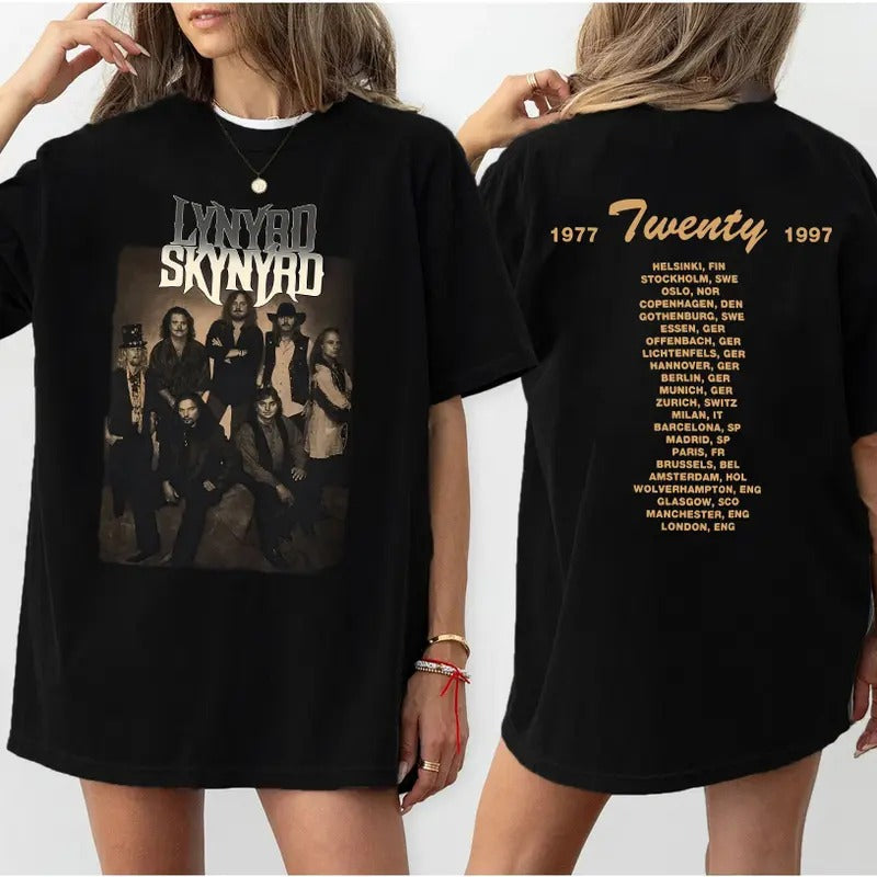 Lynyrdnyrdd Skynyrdnyrdd 2 Sides Free Bird Rock Retro - Adult & Kids T-Shirts, Sweatshirts & Hoodies apparel design preview 1