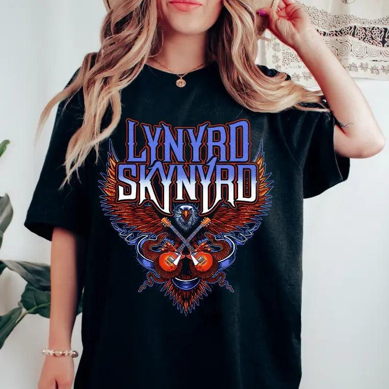 Lynyrdnyrdd Skynyrdnyrdd Free Bird Rock Retro Band - Adult & Kids T-Shirts, Sweatshirts & Hoodies apparel design preview 1