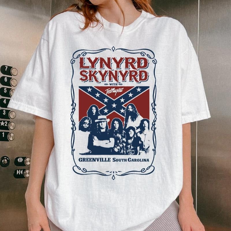 Lynyrrdd Skynyrrdd Rock Band Retro Music Top World - Adult & Kids T-Shirts, Sweatshirts & Hoodies apparel design preview 1