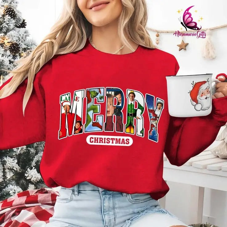 MERRY 90s Movies Lovers - Adult & Kids T-Shirts, Sweatshirts & Hoodies apparel design preview 1