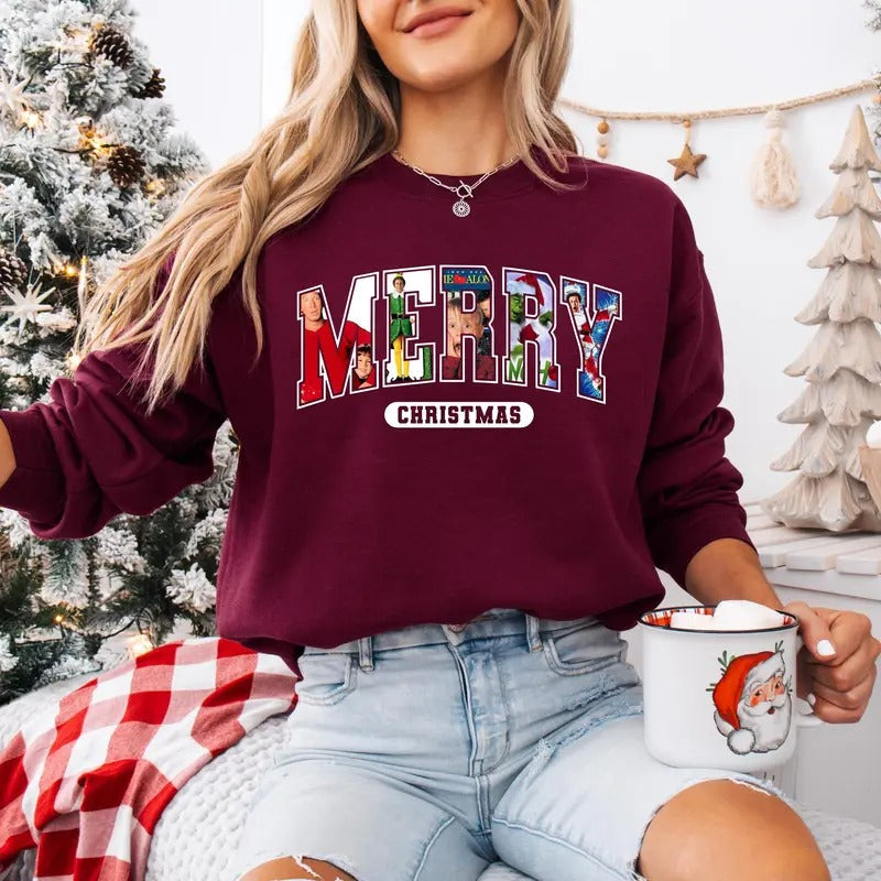 MERRY 90s Movies Lovers - Adult & Kids T-Shirts, Sweatshirts & Hoodies apparel design preview 1