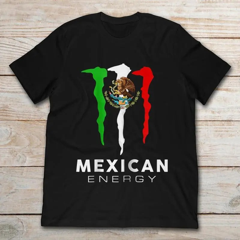 MEXICO FLAG MEXICAN ENERGY DRINK LOGO - Adult & Kids T-Shirts, Sweatshirts & Hoodies apparel design preview 1