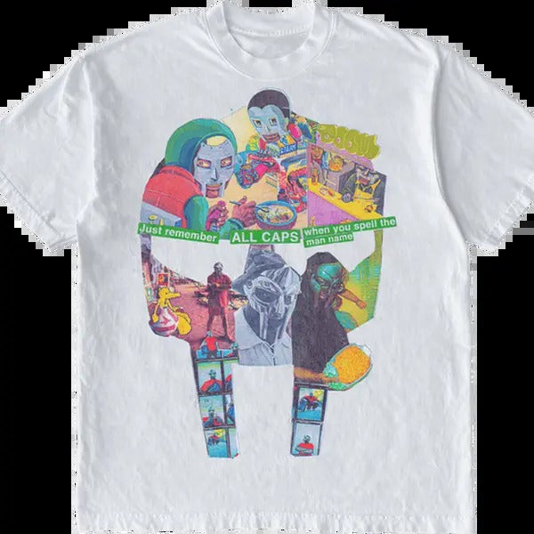 MF DOOM Just Remeber ALL CAPS When You Spell Mans - Adult & Kids T-Shirts, Sweatshirts & Hoodies apparel design preview 1