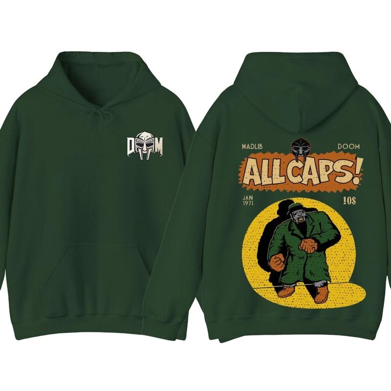 MF Doom Madlib All Caps 2 Sided Cotton Tops Casual - Adult & Kids T-Shirts, Sweatshirts & Hoodies apparel design preview 1