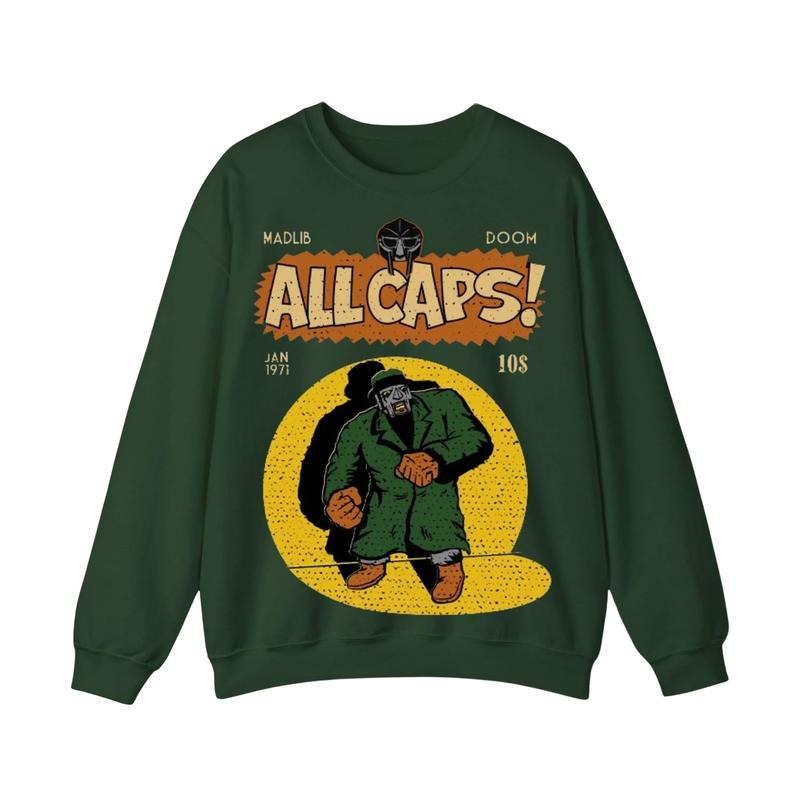 MF Doom Madlib All Caps Metal Face Menswear - Adult & Kids T-Shirts, Sweatshirts & Hoodies apparel design preview 1