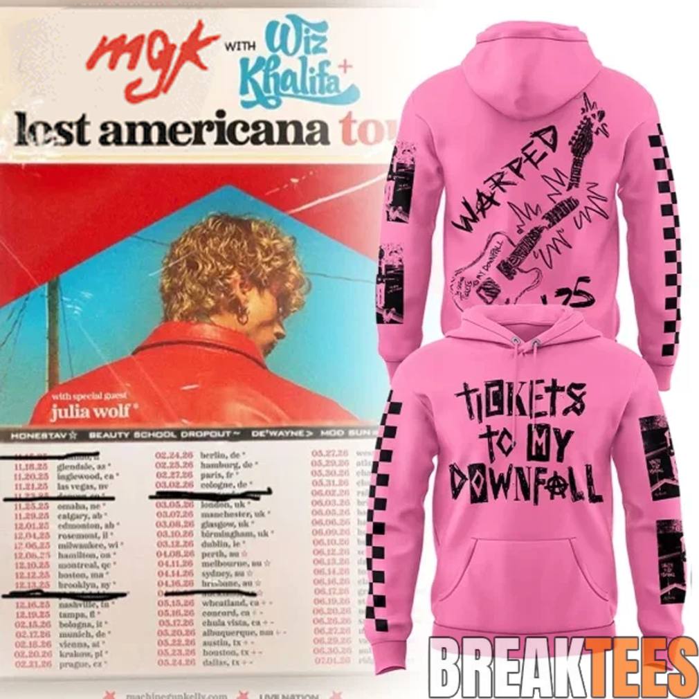 MGK Lost Americana Tour 2026 'Tickets to my Downfall' - Adult & Kids T-Shirts, Sweatshirts & Hoodies apparel design preview 1