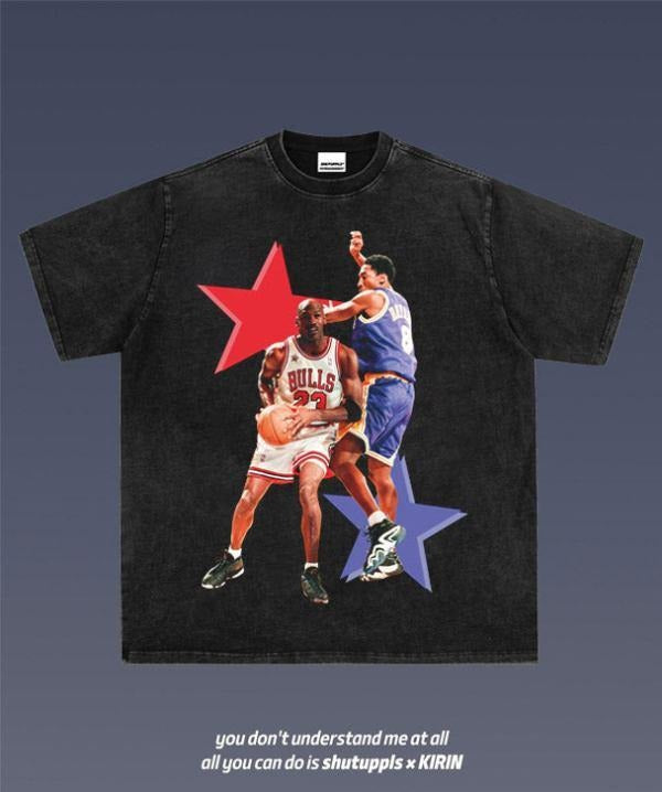 MICHAEL VS KOBE 1.12 VINTAGE SPORT FAN - Adult & Kids T-Shirts, Sweatshirts & Hoodies apparel design preview 1