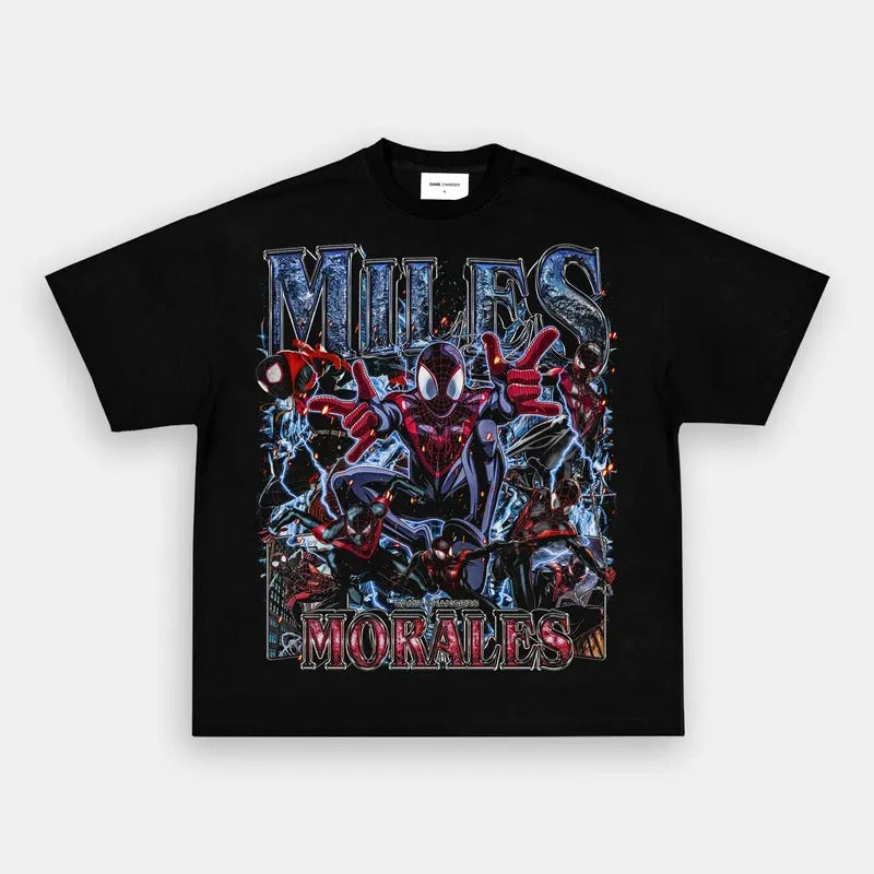 MILES MORALES Trending Movie Vintage 90s Fans Him Her - Adult & Kids T-Shirts, Sweatshirts & Hoodies apparel design preview 1